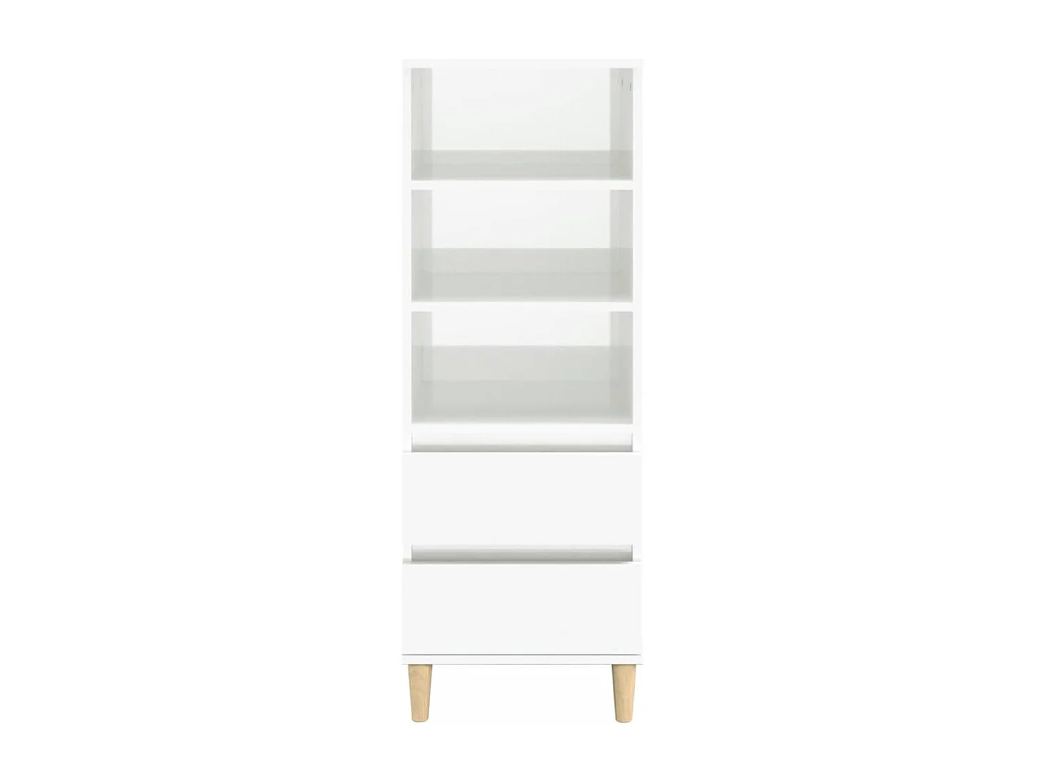 Credenza cassettiera cassettiera mobile contenitore organizer cucina soggiorno soggiorno lucido 40 x 36 x 110 cm derivati ​​del legno bianco 02_0032975
