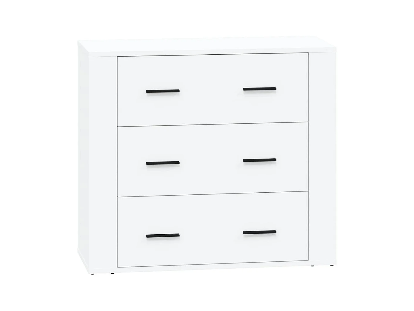 Credenza buffet cassettiera mobile contenitore organizer cucina soggiorno soggiorni set da 2 pannelli in derivati ​​del legno bianco 02_0036687