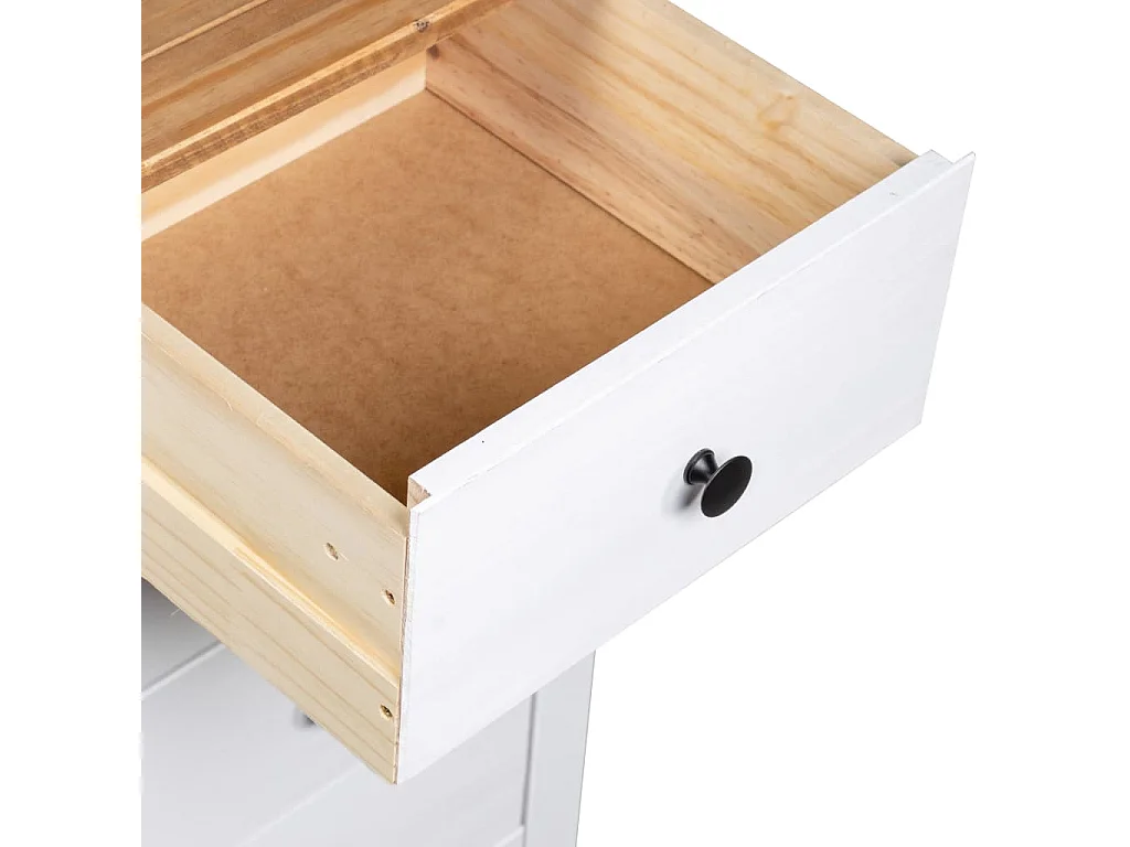 Aparador cómoda cómoda armario mueble organizador cocina salón salón 46 x 40 x 89 cm pino blanco 02_0030317