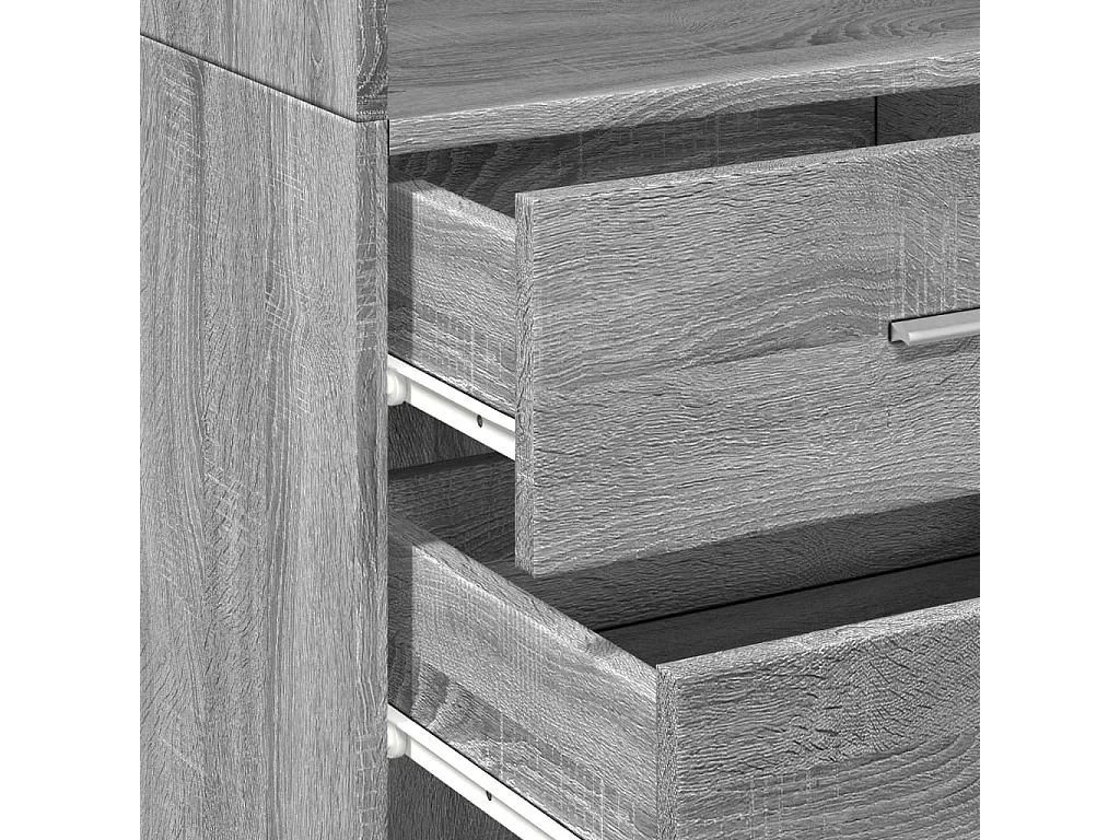 Aparador cómoda cómoda armario mueble organizador cocina salón salón alto Sonoma 45 x 42,5 x 185 cm madera contrachapada gris 02_0035369