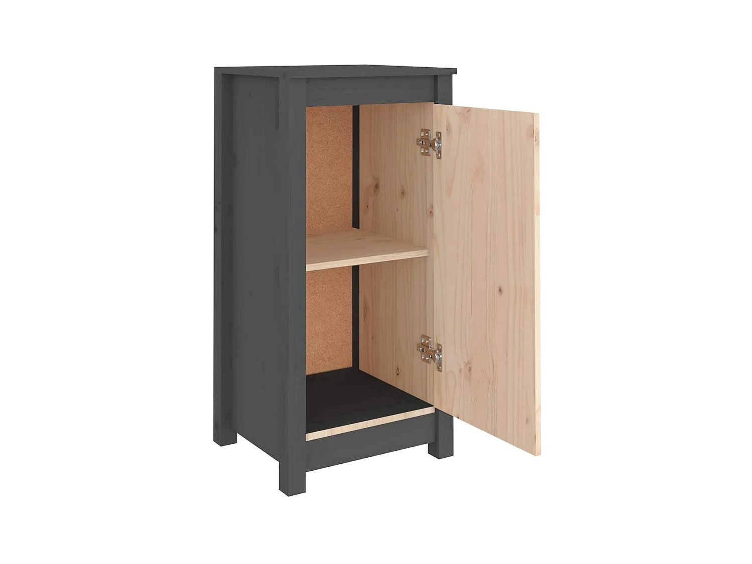 Buffet credenza cassettiera armadio contenitore organizer cucina soggiorno soggiorno set da 2 39 x 35 x 80 cm legno massello di pino grigio 02_0036838