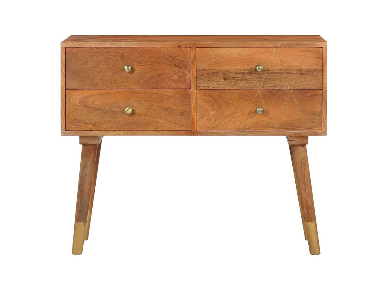 Aparador buffet cômoda armário organizador cozinha sala sala 85 x 40 x 70 cm madeira de mangueira maciça marrom 02_0029664