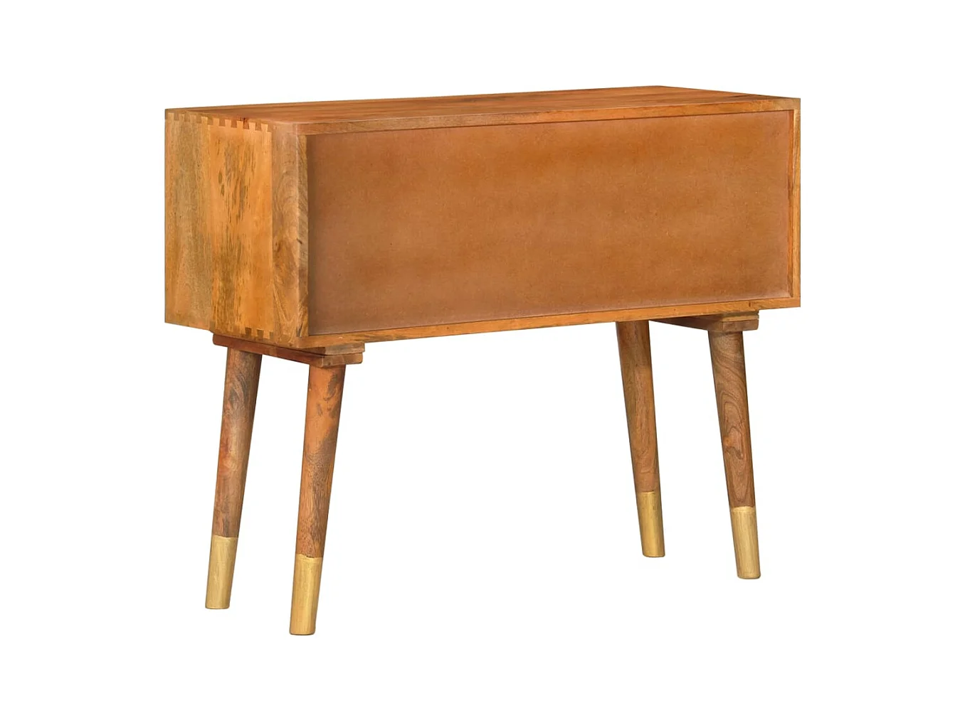 Aparador buffet cômoda armário organizador cozinha sala sala 85 x 40 x 70 cm madeira de mangueira maciça marrom 02_0029664