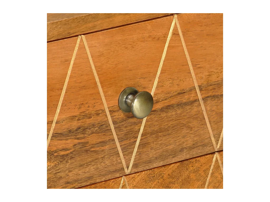 Aparador buffet cômoda armário organizador cozinha sala sala 85 x 40 x 70 cm madeira de mangueira maciça marrom 02_0029664