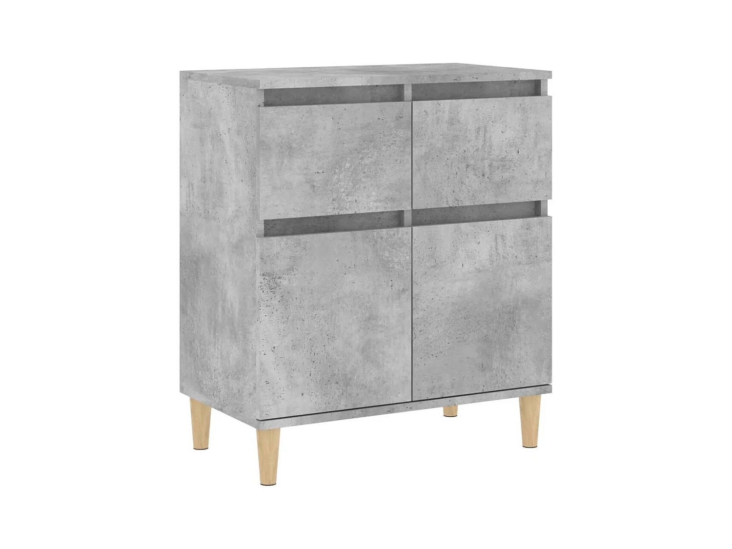 Credenza buffet cassettiera mobile contenitore organizer cucina soggiorno soggiorno 60 x 35 x 70 cm derivati ​​del legno grigio 02_0031976
