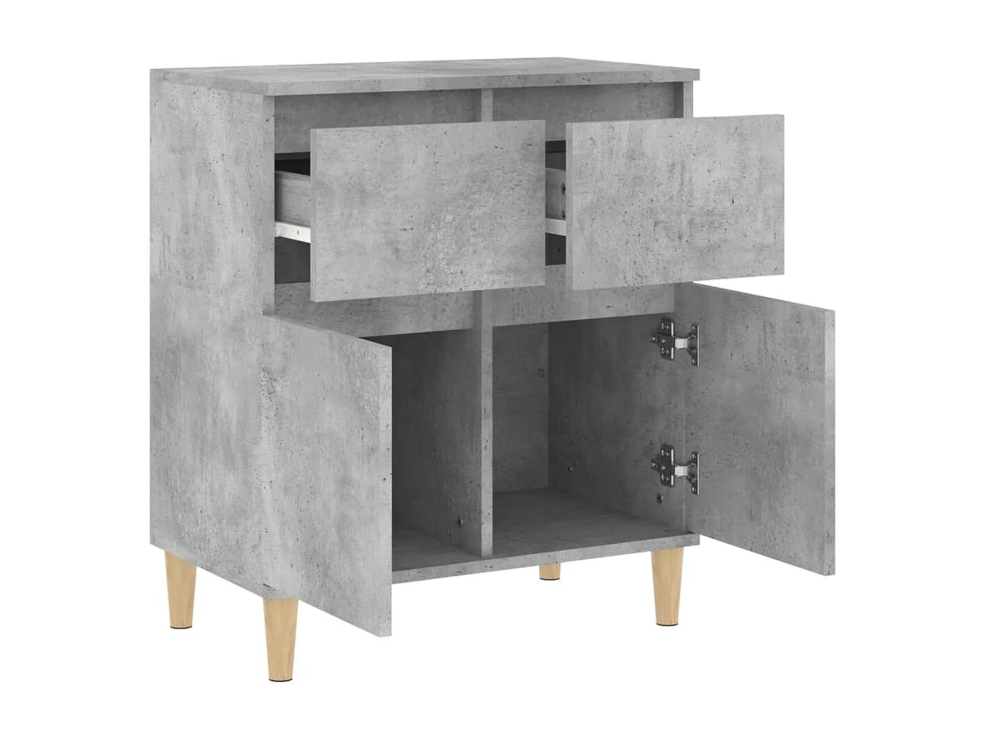 Credenza buffet cassettiera mobile contenitore organizer cucina soggiorno soggiorno 60 x 35 x 70 cm derivati ​​del legno grigio 02_0031976