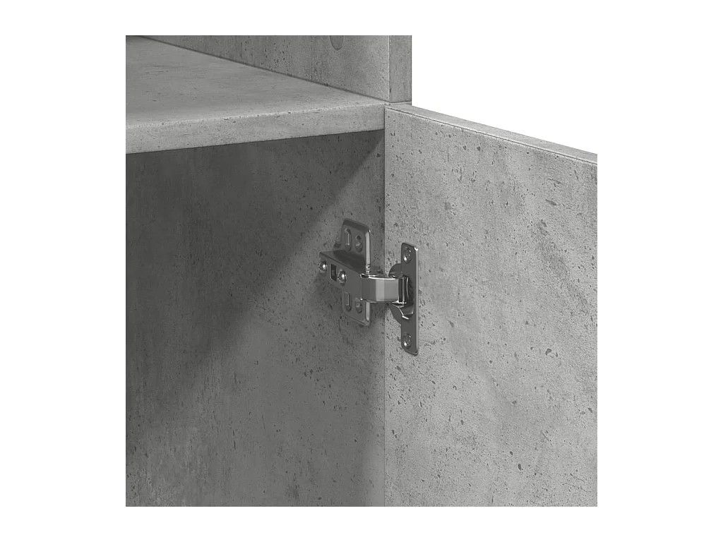 Aparador buffet cómoda mueble mueble de almacenamiento organizador cocina salón salón alto 80 x 42,5 x 185 cm madera contrachapada gris 02_0034722