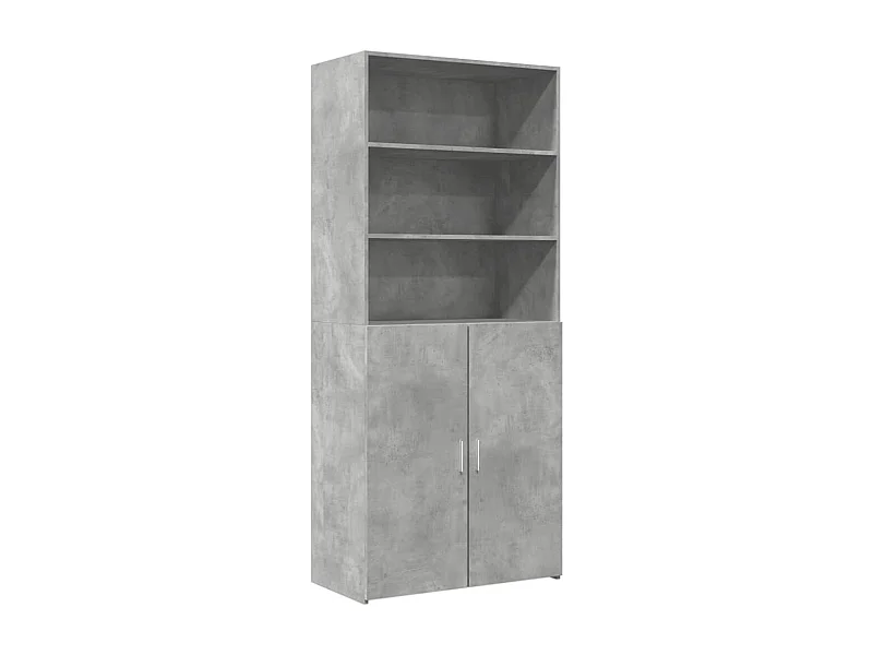 Credenza buffet cassettiera mobile contenitore organizer cucina soggiorno soggiorno alto 80 x 42,5 x 185 cm derivati ​​del legno grigio 02_0034722