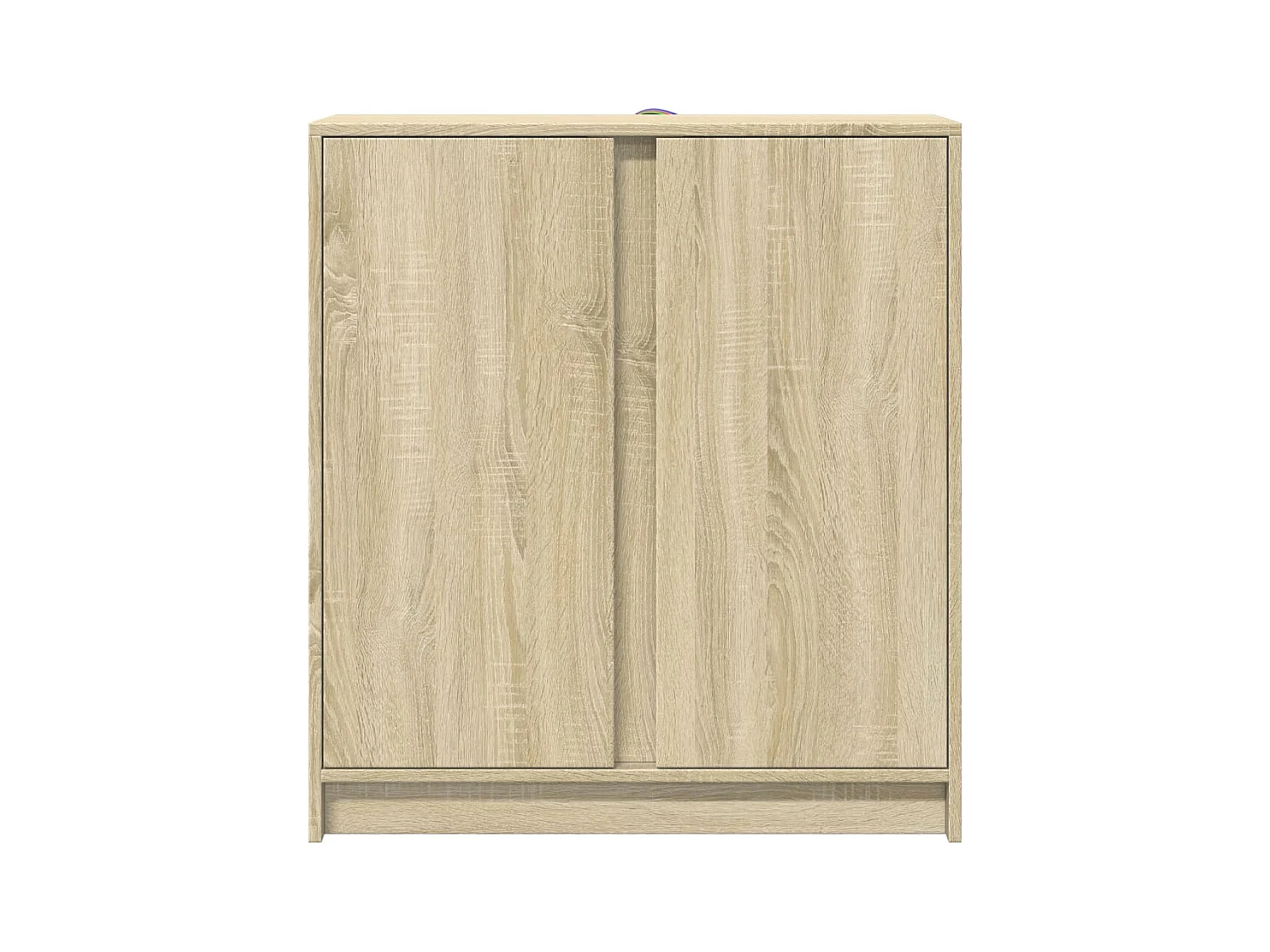 Buffet aparador cômoda armário organizador de unidade cozinha sala sala com Sonoma LED 77 x 34 x 85 cm madeira trabalhada marrom 02_0029800