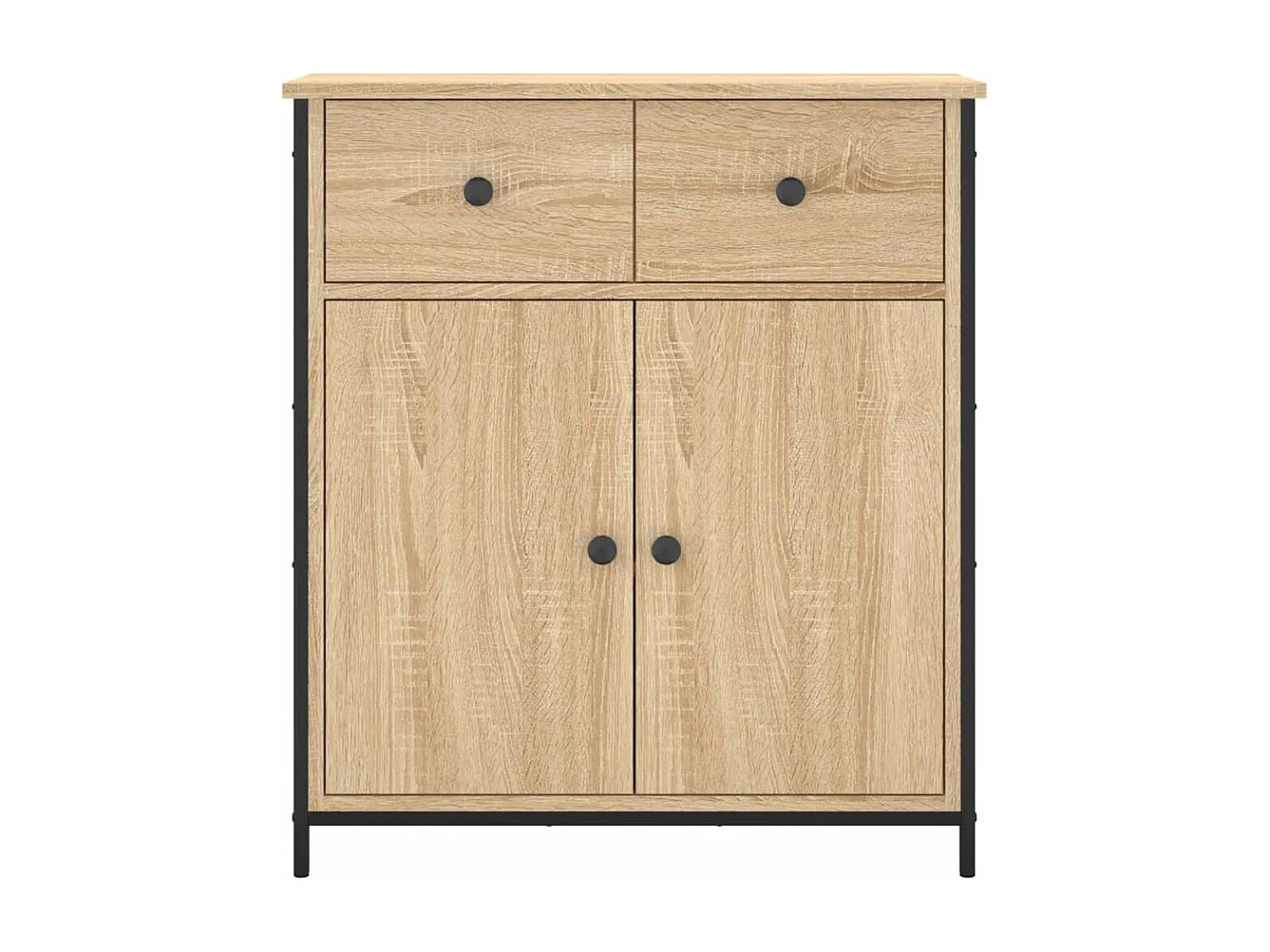 Credenza cassettiera cassettiera mobile contenitore organizer cucina soggiorno soggiorno Sonoma 70 x 30 x 80 cm derivati ​​del legno marrone 02_0031693