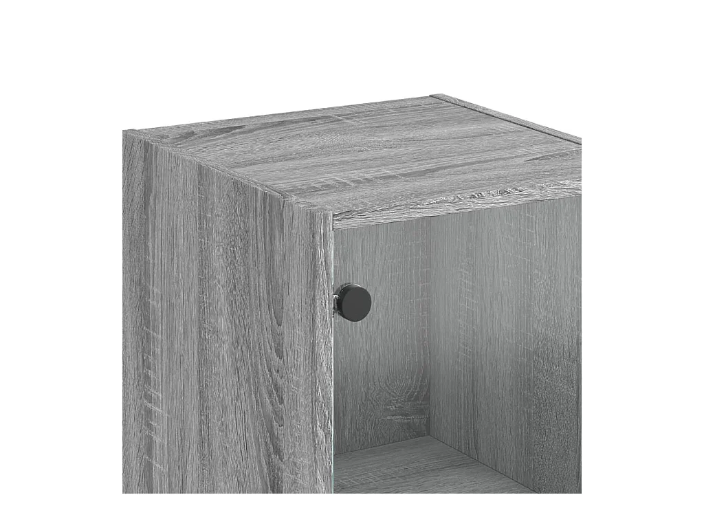 Credenza buffet cassettiera mobile contenitore organizer cucina soggiorno soggiorno con anta in vetro Sonoma 35 x 37 x 142 cm grigio 02_0030102