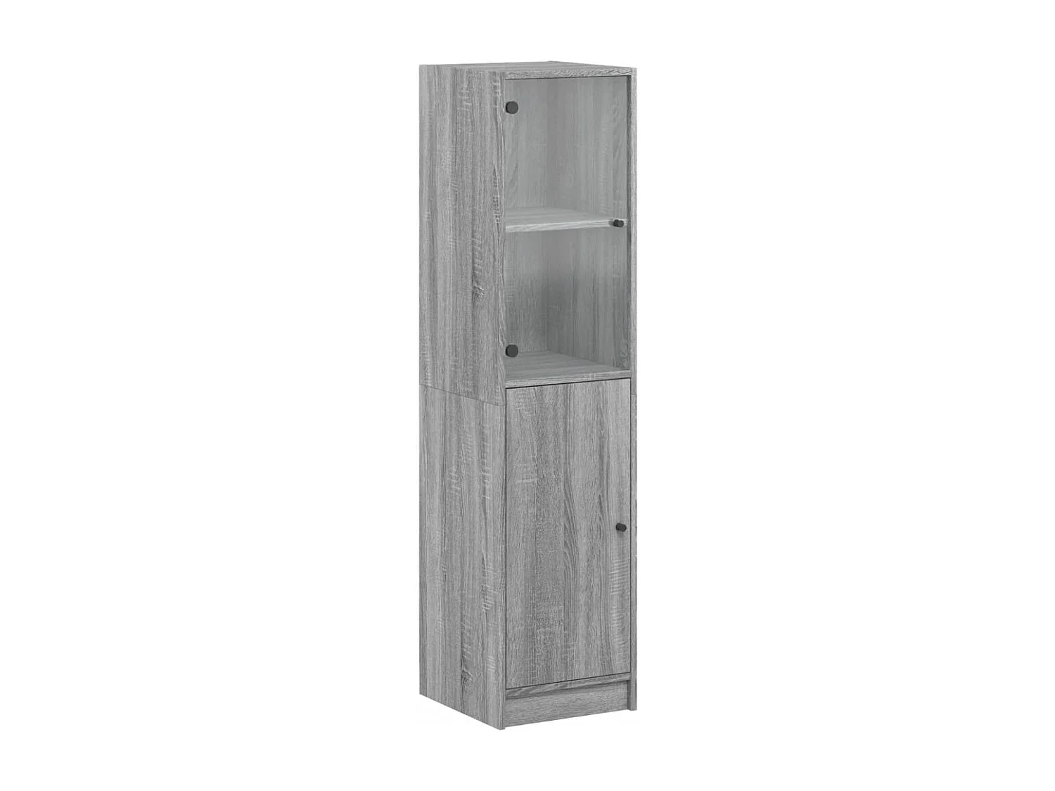 Aparador buffet cómoda armario mueble organizador cocina salón salón con puerta de cristal Sonoma 35 x 37 x 142 cm gris 02_0030102