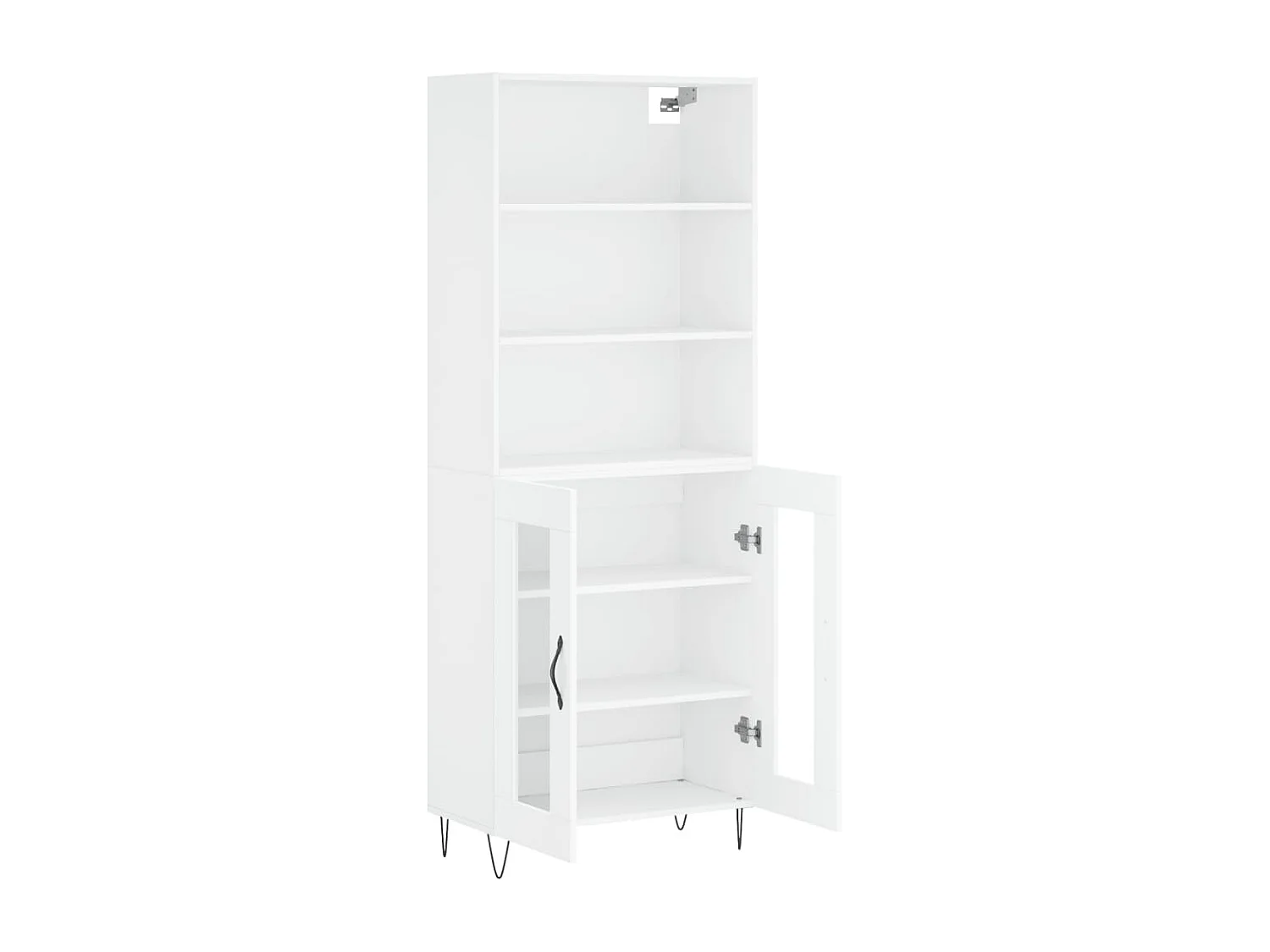 Aparador cómoda cómoda armario mueble organizador cocina salón salón alto 69,5 x 34 x 180 cm madera contrachapada blanco 02_0032624