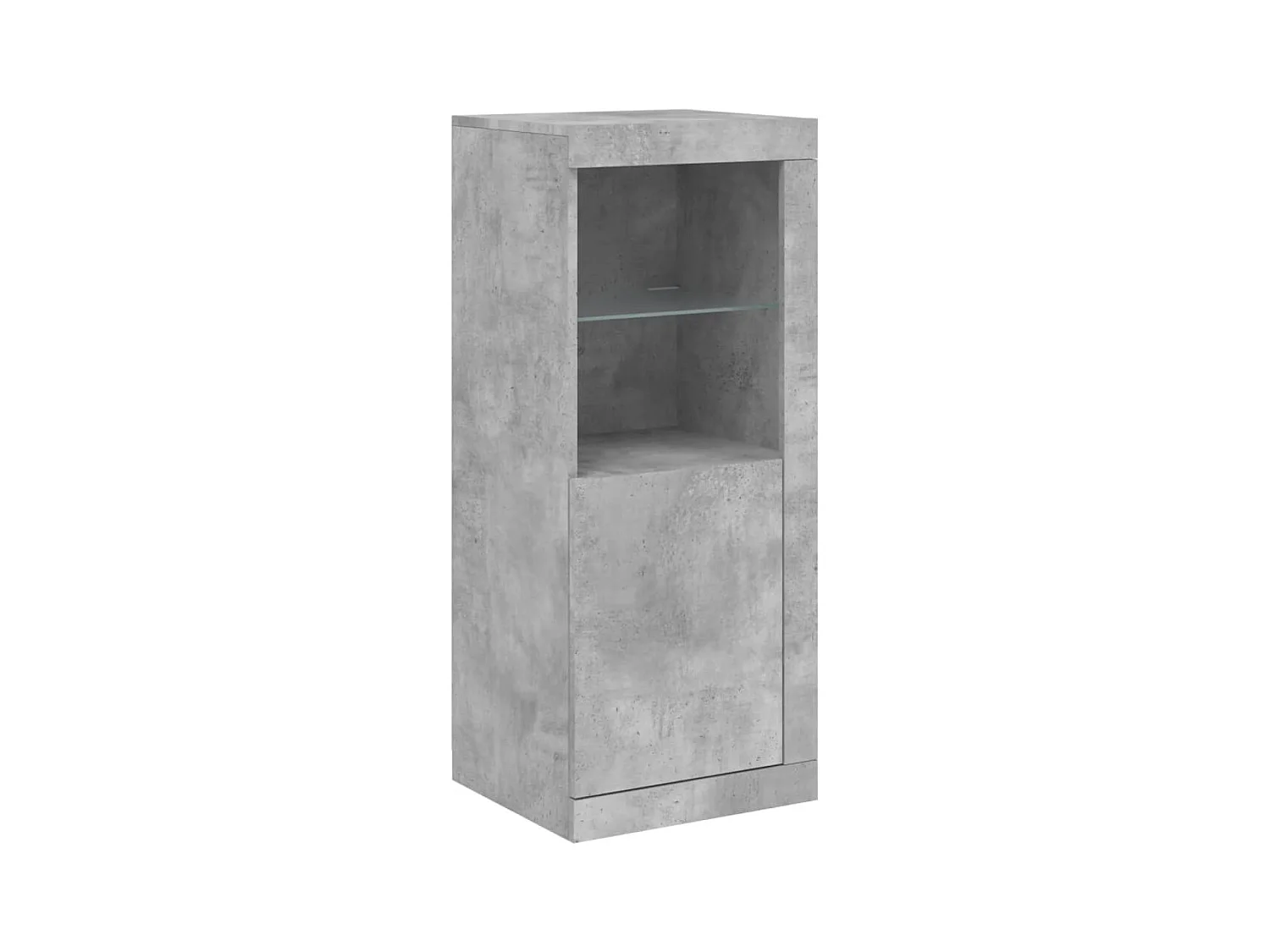 Credenza Credenza Comò Mobile contenitore Organizer Cucina Soggiorno Soggiorno con luci a LED 3 pezzi Legno composito Grigio 02_0037219