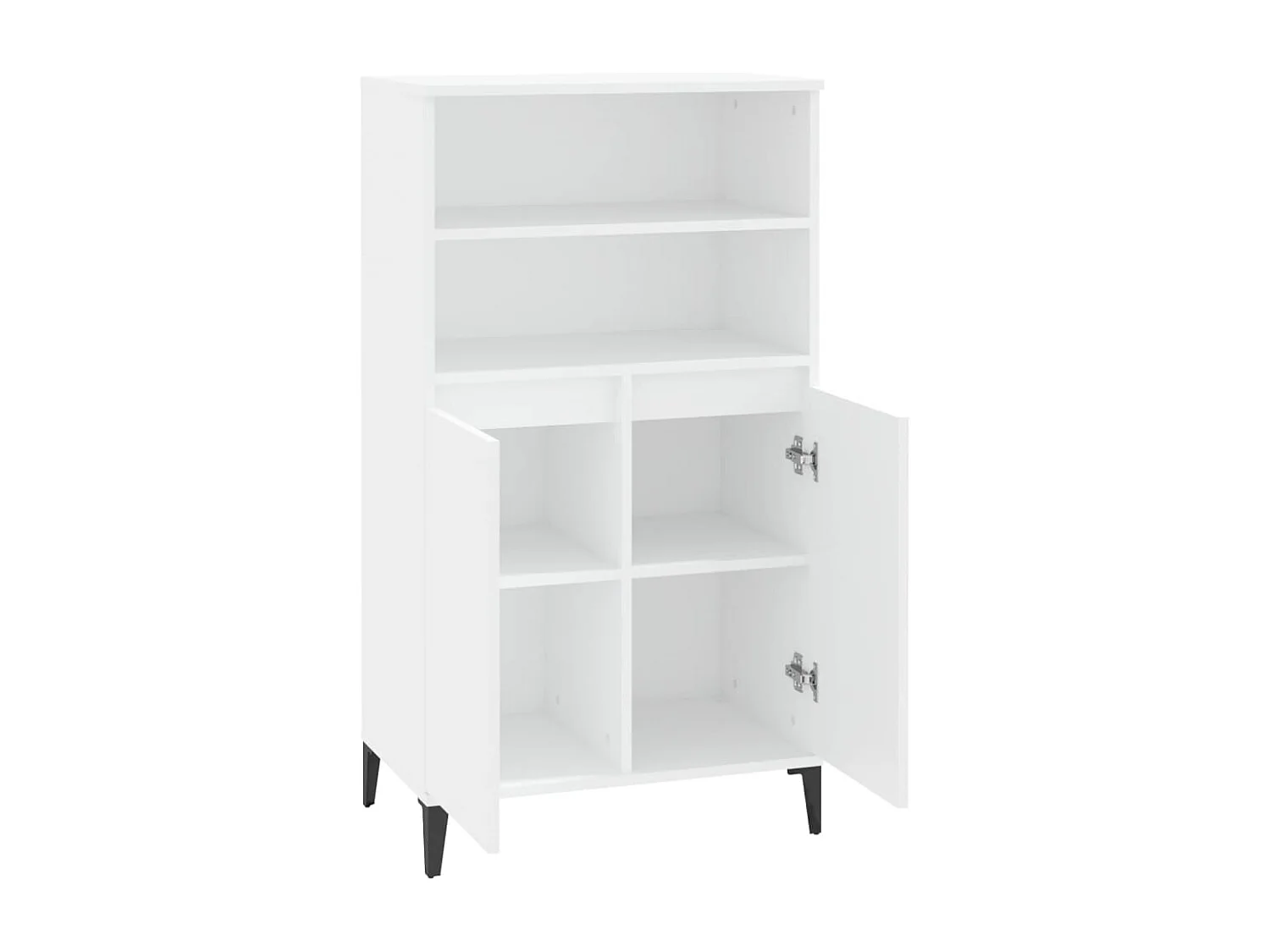 Aparador cómoda cómoda mueble mueble de almacenaje organizador cocina salón salón alto 60 x 36 x 110 cm madera contrachapada blanco 02_0032470