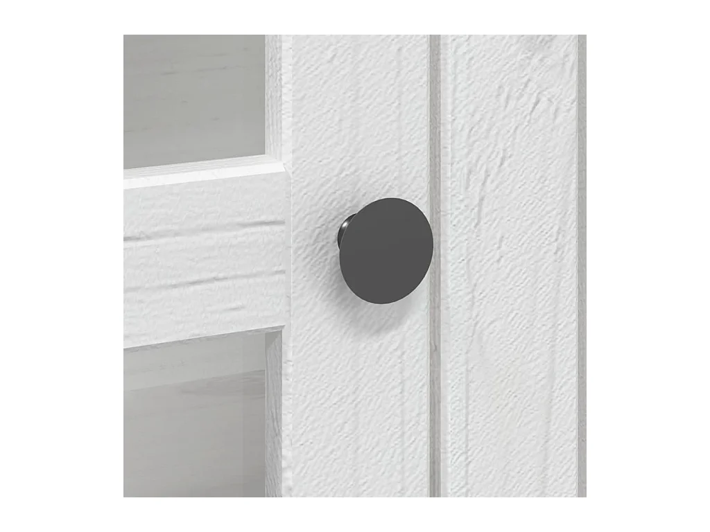 Aparador cômoda armário organizador de unidade de armazenamento cozinha sala de estar BODO 115,5 x 43 x 200,5 cm madeira maciça de pinho branco 02_0030799