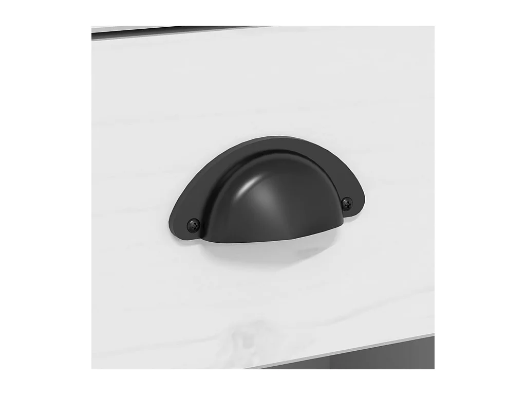 Aparador cômoda armário organizador de unidade de armazenamento cozinha sala de estar BODO 115,5 x 43 x 200,5 cm madeira maciça de pinho branco 02_0030799