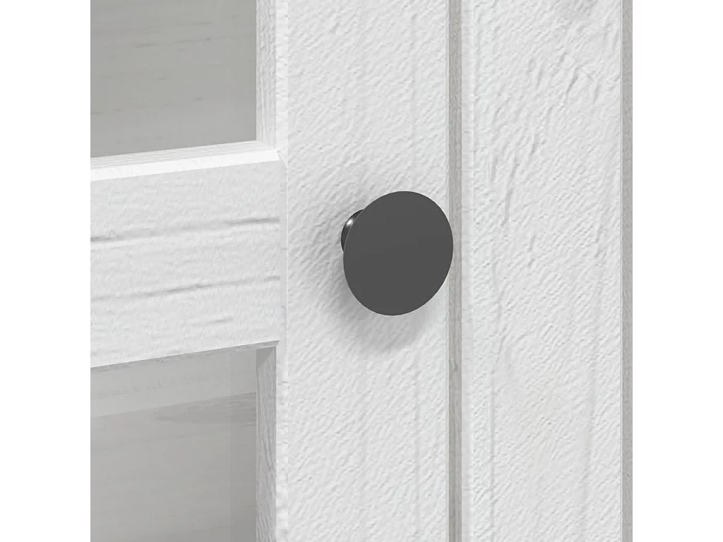 Credenza buffet cassettiera mobile contenitore organizer cucina soggiorno soggiorno BODO 115,5 x 43 x 200,5 cm legno massello di pino bianco 02_0030799