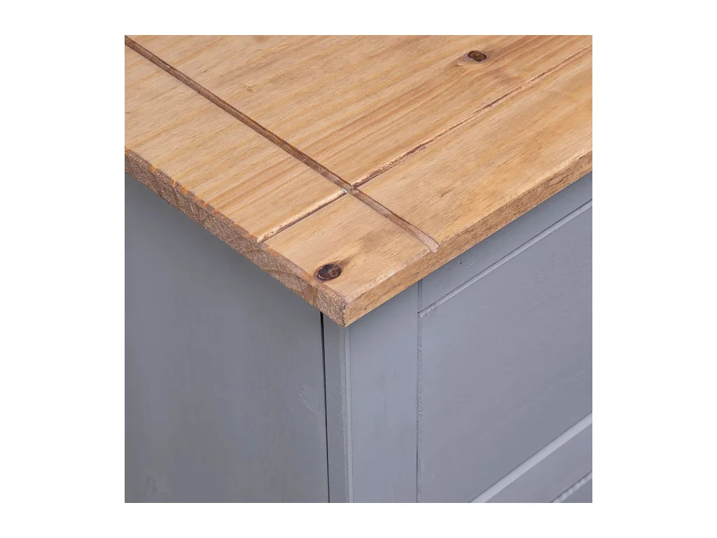 Aparador cômoda armário armário organizador cozinha sala sala 93 x 40 x 80 cm Pinho maciço Sortimento cinza panamá 02_0031810