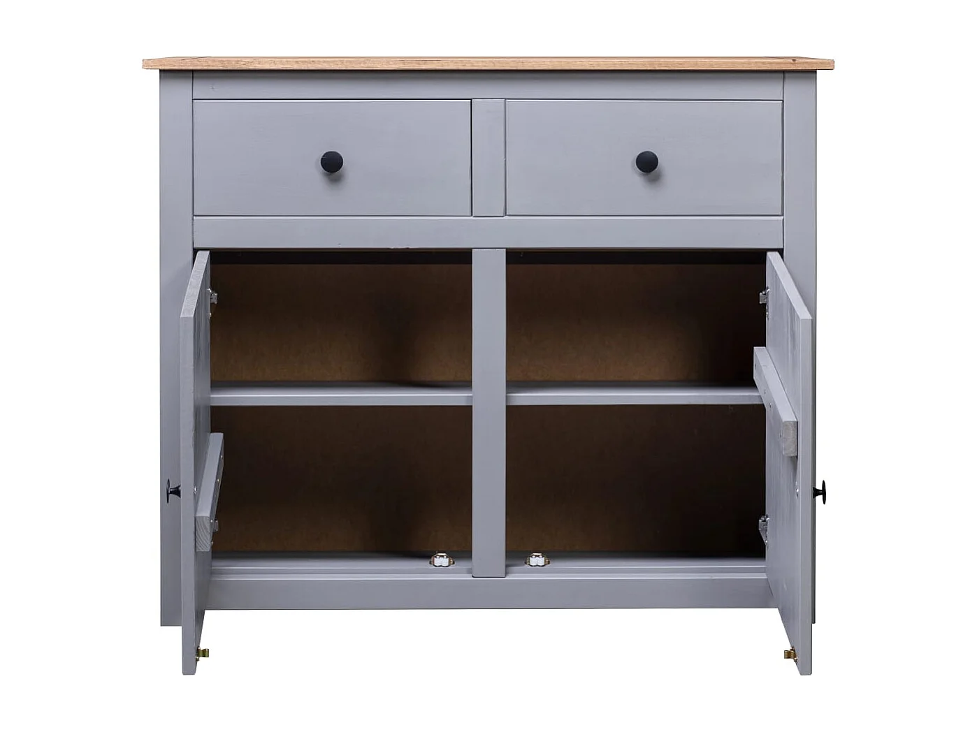 Aparador cómoda cómoda armario mueble organizador cocina salón salón 93 x 40 x 80 cm Pino macizo Surtido Panamá gris 02_0031810