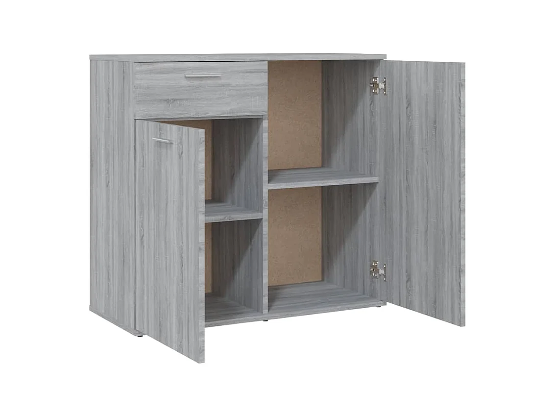 Aparador buffet cómoda armario unidad de almacenamiento organizador cocina salón salonsonoma 80 x 36 x 75 cm madera contrachapada gris 02_0036537