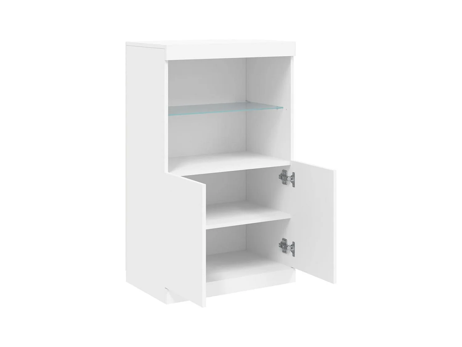 Credenza cassettiera cassettiera mobile contenitore organizer cucina soggiorno soggiorno con luci a LED 60,5 x 37 x 100 cm bianco 02_0029854