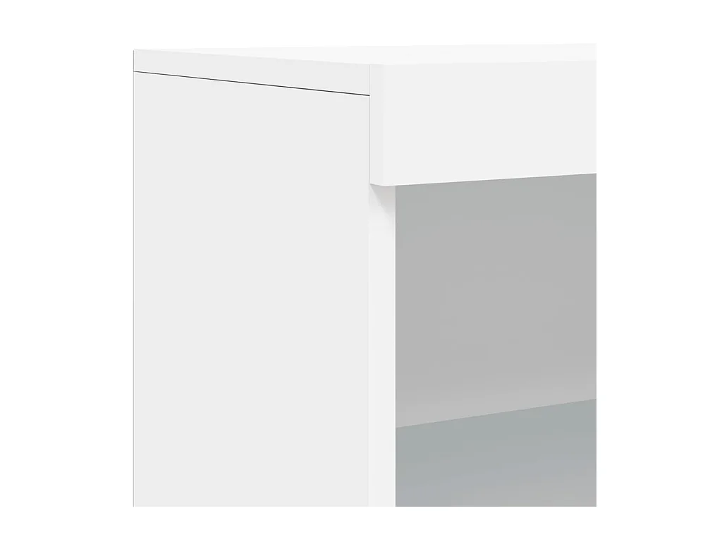 Credenza cassettiera cassettiera mobile contenitore organizer cucina soggiorno soggiorno con luci a LED 60,5 x 37 x 100 cm bianco 02_0029854