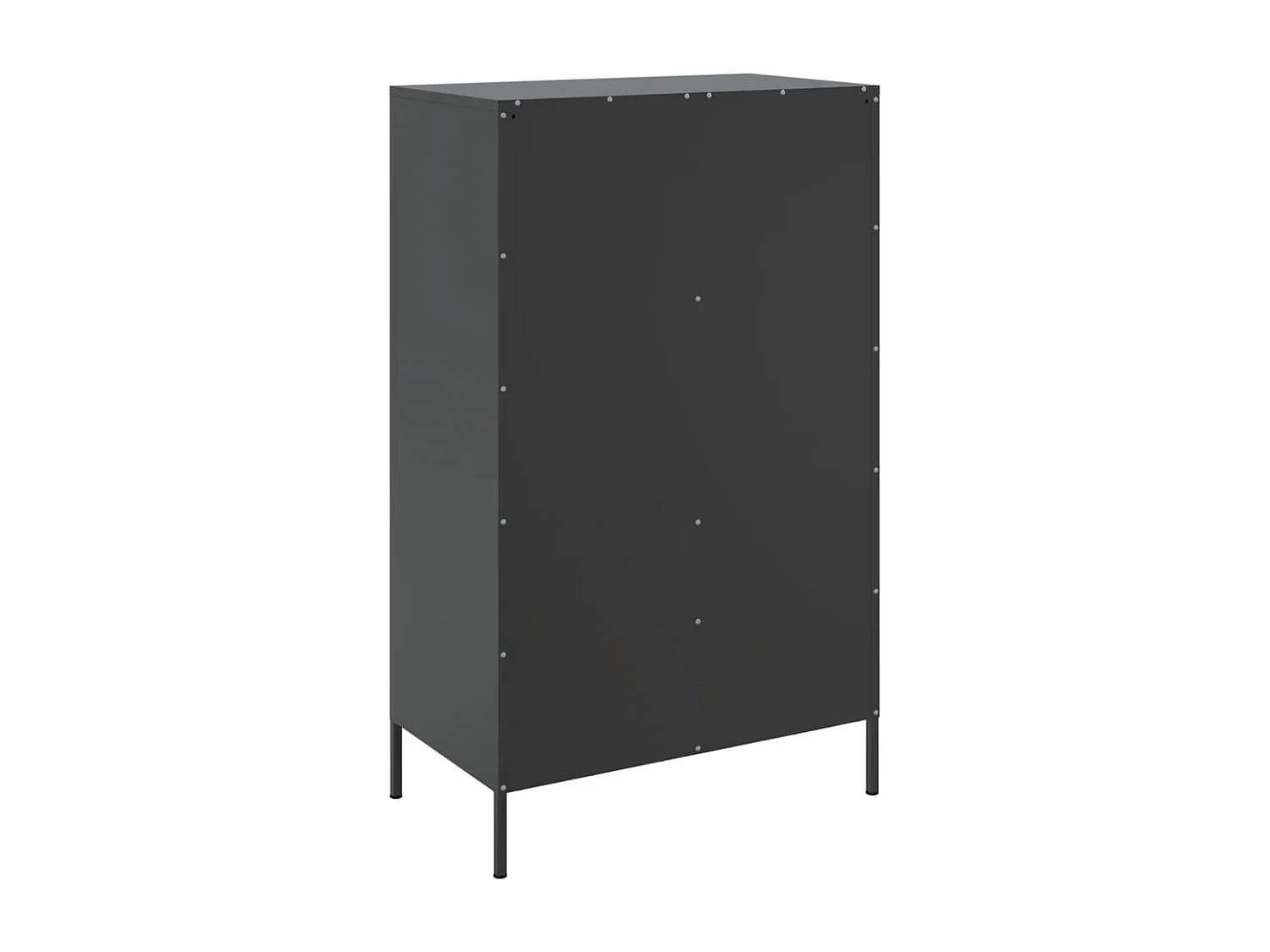 Buffet aparador cômoda armário organizador unidade cozinha sala sala alta 68 x 39 x 113 cm aço preto 02_0034966