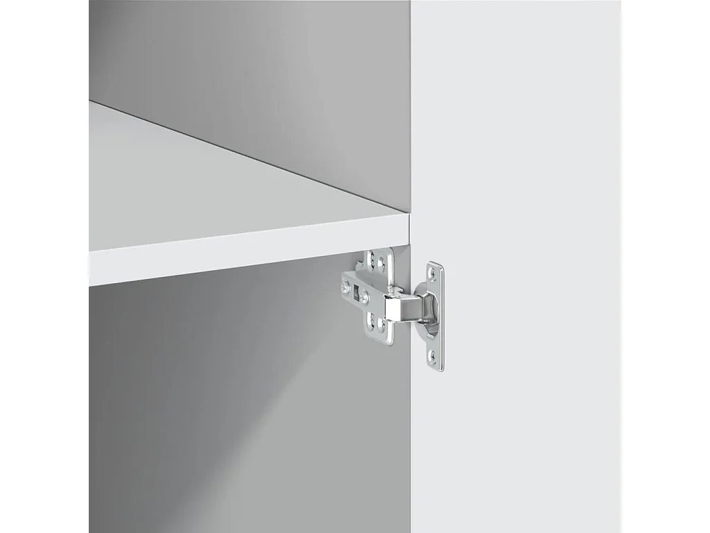 Buffet aparador cômoda armário unidade de armazenamento organizador cozinha sala sala alta 80 x 42,5 x 249 cm madeira trabalhada branca 02_0032776