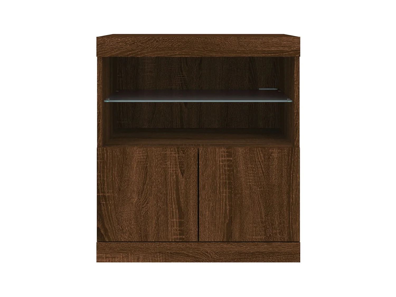 Aparador cômoda armário armário organizador cozinha sala sala com luzes LED 60 x 37 x 67 cm marrom 02_0029929