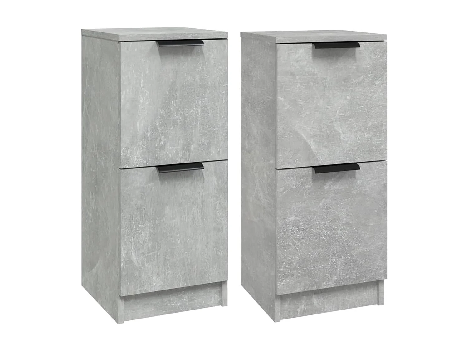 Credenza buffet cassettiera mobile contenitore organizer cucina soggiorno soggiorni set da 2 30 x 30 x 70 cm derivati ​​del legno grigio 02_0036843