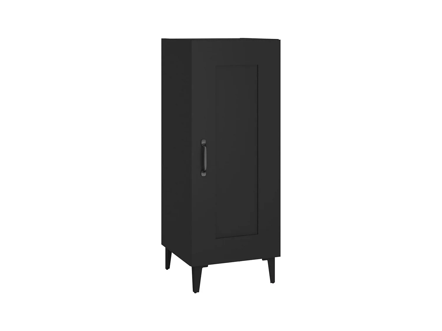 Aparador buffet cómoda mueble mueble de almacenaje organizador cocina salón salón 34,5 x 34 x 90 cm madera contrachapada negra 02_0035898