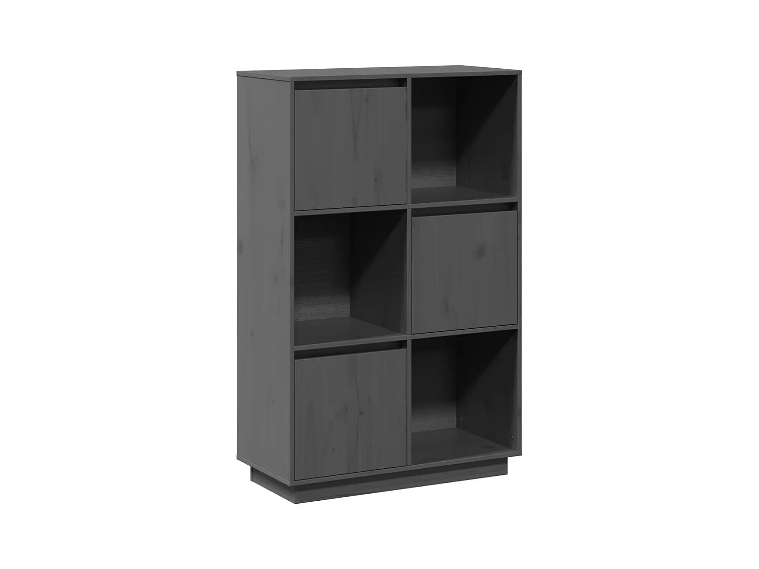 Buffet aparador cômoda armário organizador unidade cozinha sala sala alta 74 x 35 x 117 cm madeira de pinho cinza maciço 02_0034231