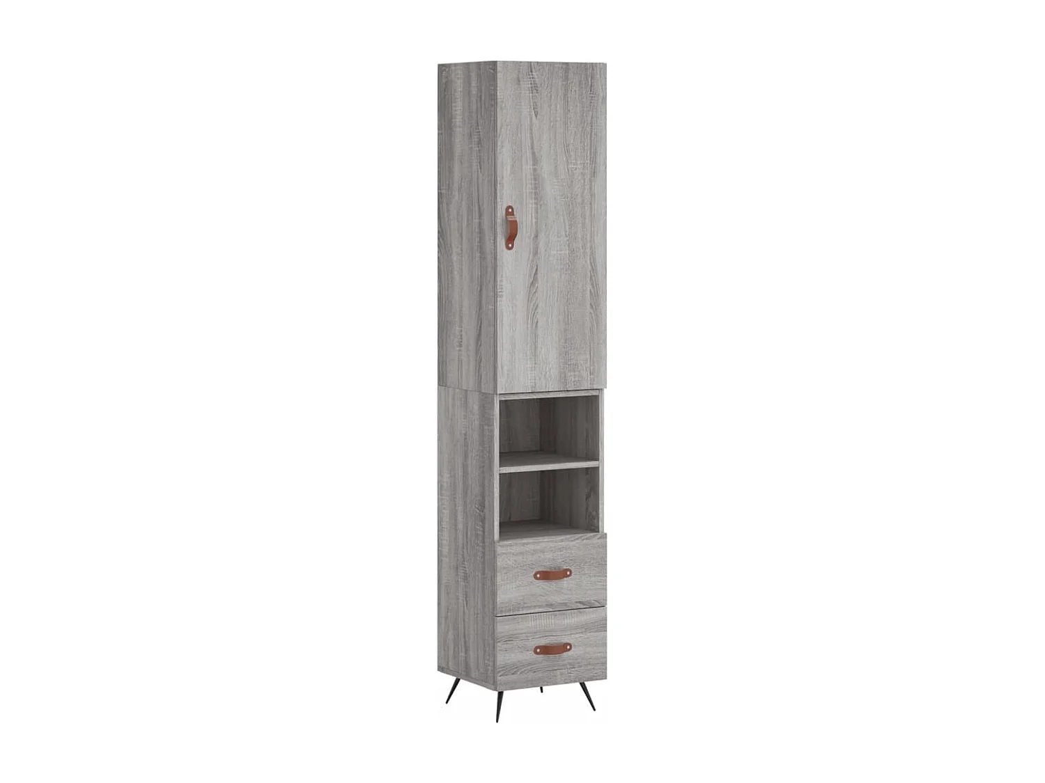 Aparador cómoda cómoda armario mueble organizador cocina salón salón alto Sonoma 34,5 x 34 x 180 cm madera contrachapada gris 02_0035209