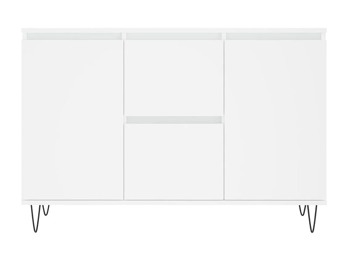 Credenza cassettiera cassettiera mobile contenitore organizer cucina soggiorno soggiorno 104 x 35 x 70 cm derivati ​​del legno bianco 02_0030186