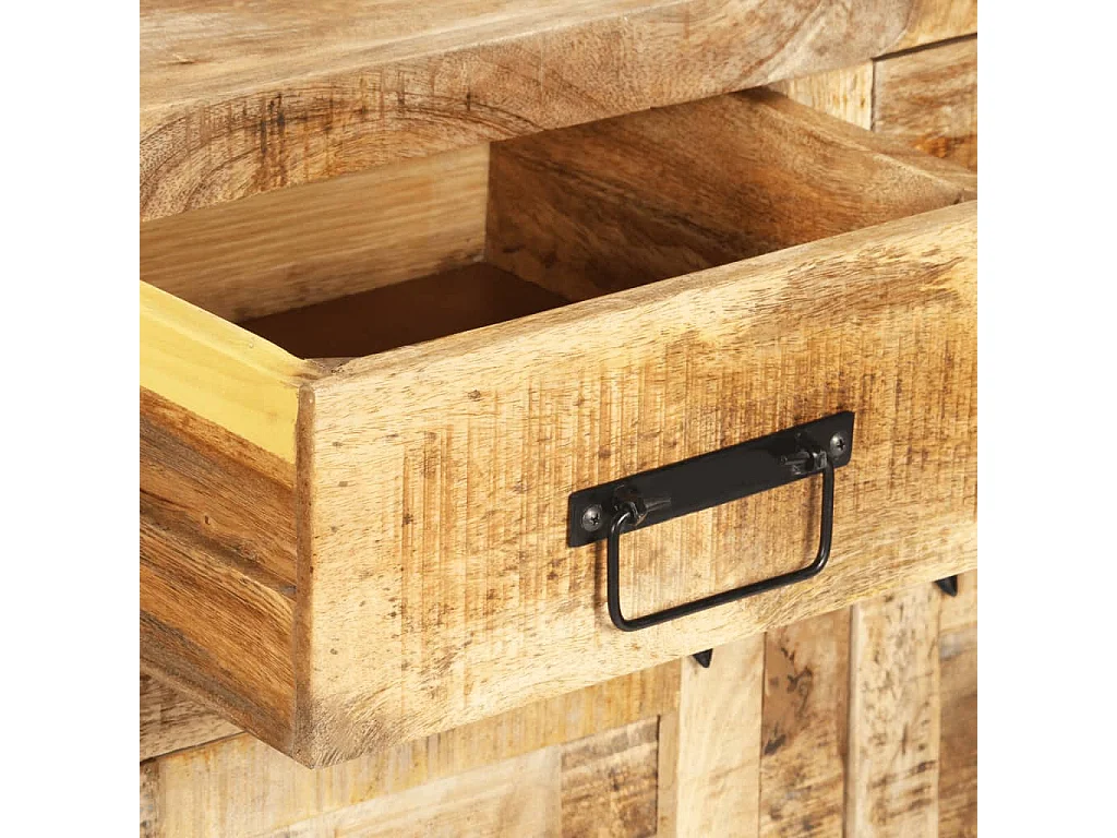 Buffet aparador cômoda armário unidade de armazenamento organizador cozinha sala sala 172 x 35 x 80 cm madeira de mangueira maciça marrom 02_0029558