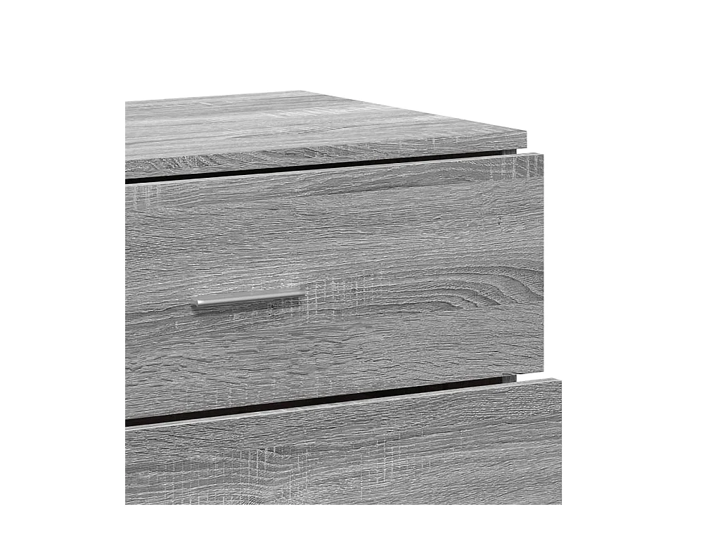 Aparador cómoda armario unidad de almacenamiento organizador cocina salón salón juego de 2 sonoma 60 x 39 x 80 cm madera contrachapada gris 02_0036968