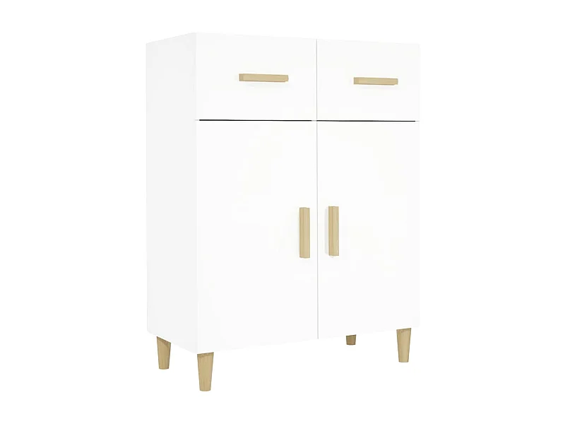 Credenza buffet cassettiera mobile contenitore organizer cucina soggiorno soggiorno 69,5 x 34 x 89 cm pannello composito bianco 02_0030405