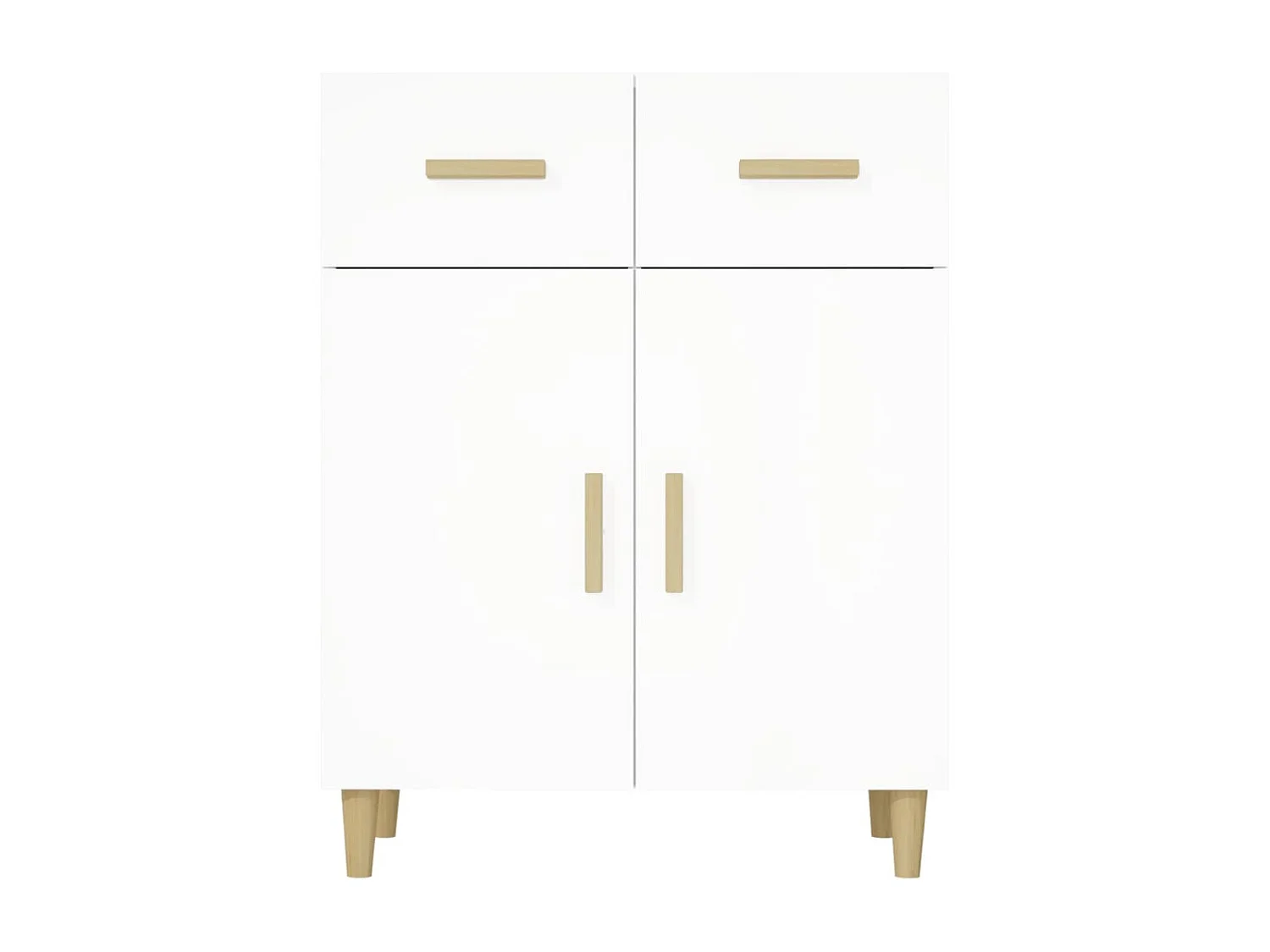 Aparador buffet cómoda mueble mueble de almacenamiento organizador cocina salón salón 69,5 x 34 x 89 cm madera contrachapada blanca 02_0030405