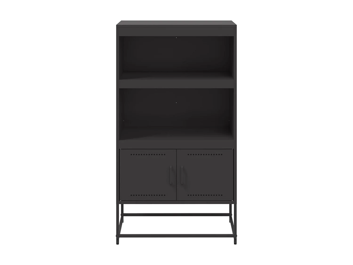 Aparador buffet cómoda armario mueble organizador cocina salón salón alto 68,5 x 38,5 x 123,5 cm acero negro 02_0034959