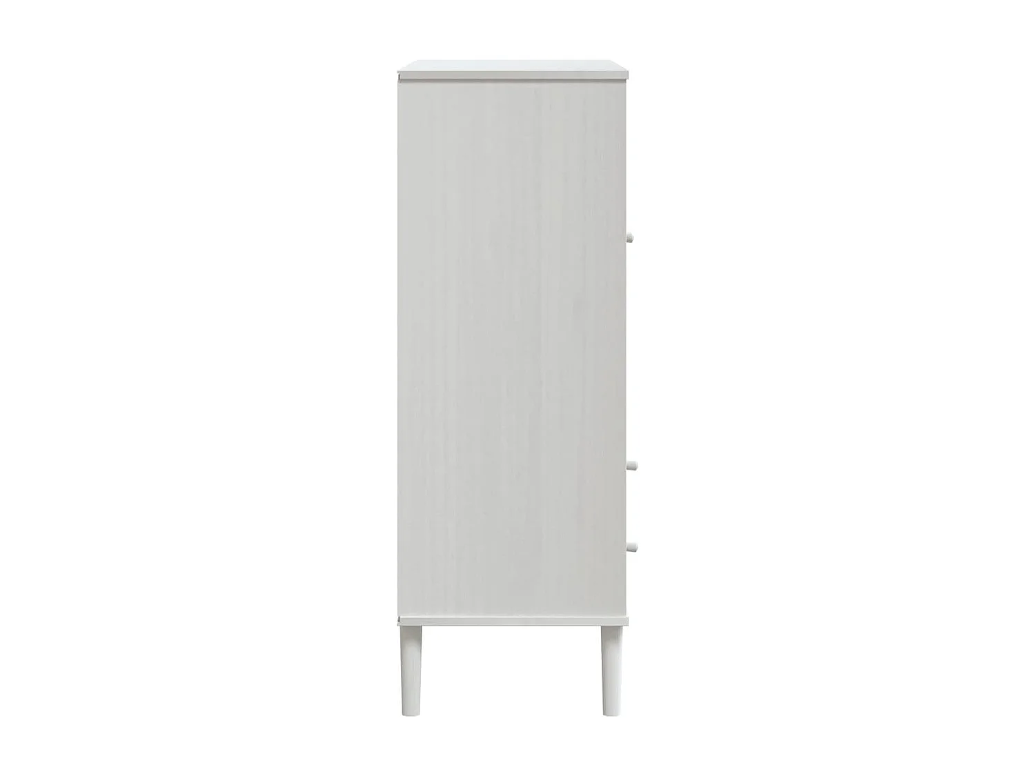 Buffet aparador cômoda armário unidade de armazenamento organizador cozinha sala de estar rattan look 90 x 40 x 112cm madeira maciça de pinho branco 02_0036228