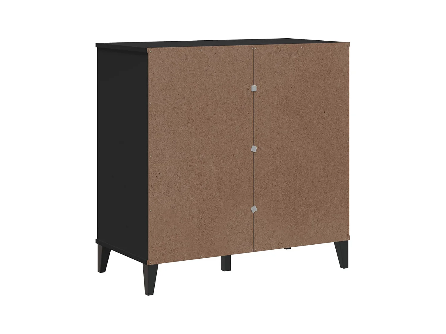 Aparador buffet cómoda armario unidad de almacenamiento organizador cocina salón salón 80 x 40 x 80 cm madera contrachapada negra 02_0036631