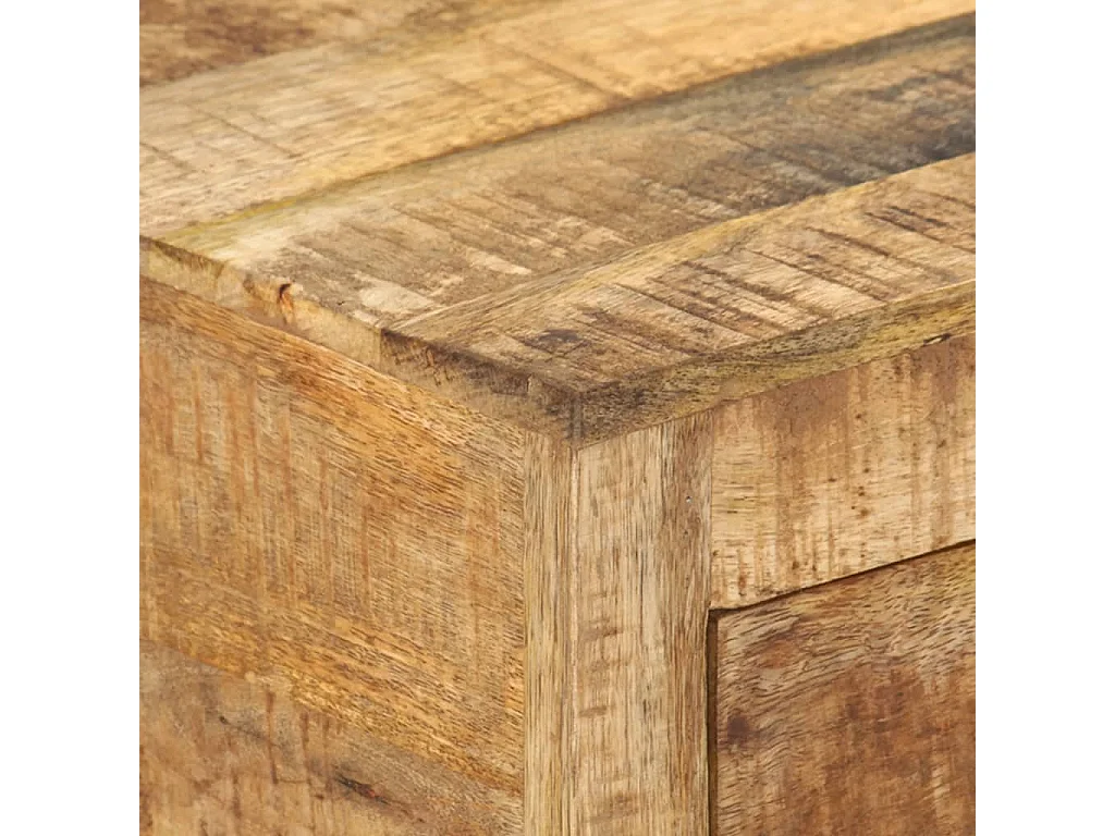 Aparador buffet cómoda armario mueble organizador cocina salón salón 110 x 30 x 65 cm madera maciza de mango marrón 02_0029510