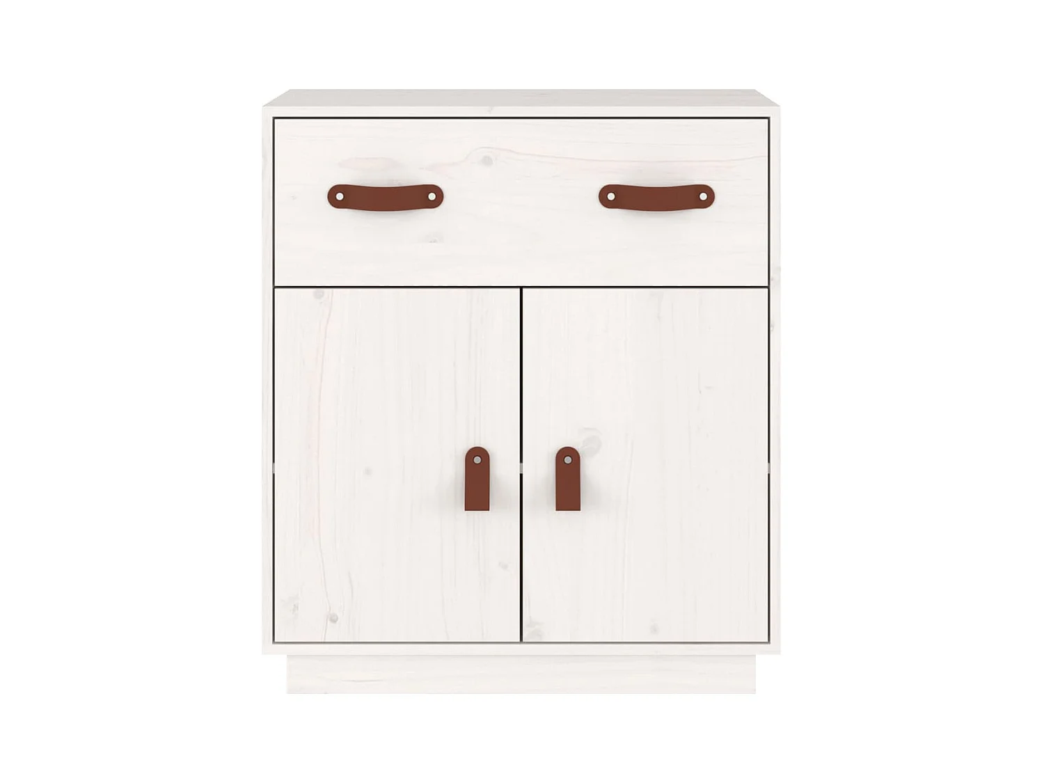 Credenza cassettiera cassettiera mobile contenitore organizer cucina soggiorno soggiorno 65,5 x 40 x 75 cm legno massello di pino bianco 02_0030381
