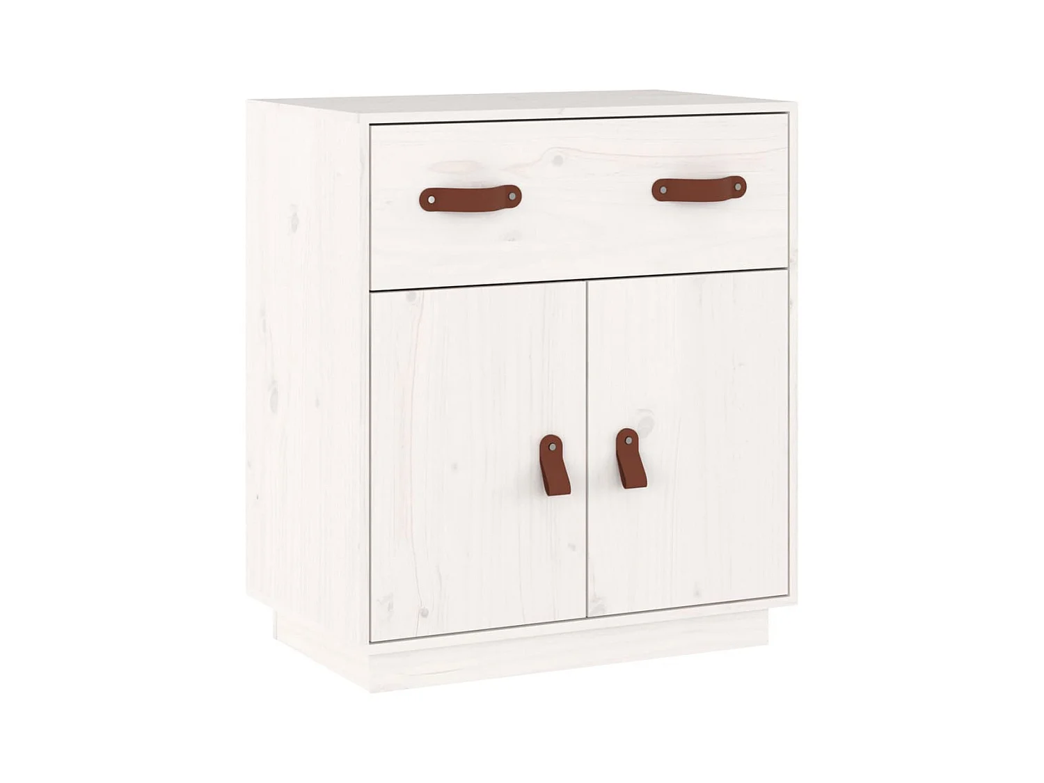 Credenza cassettiera cassettiera mobile contenitore organizer cucina soggiorno soggiorno 65,5 x 40 x 75 cm legno massello di pino bianco 02_0030381