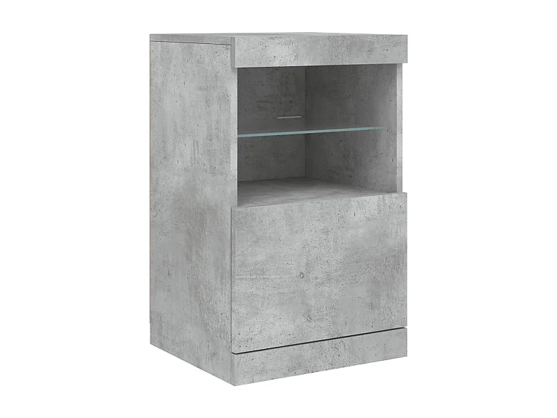 Credenza buffet cassettiera mobile contenitore organizer cucina soggiorno soggiorno con luci a LED 41 x 37 x 67 cm grigio 02_0029999