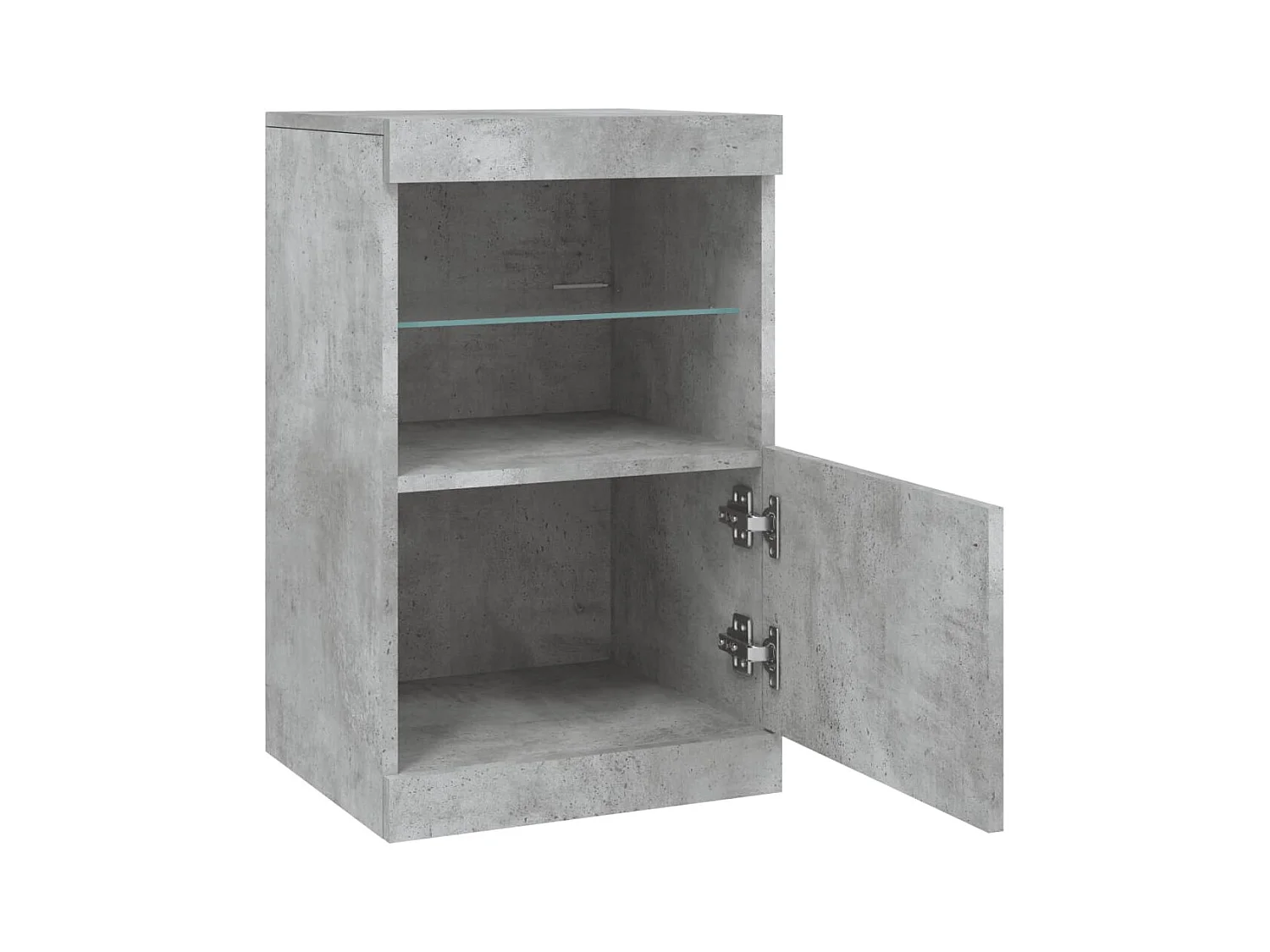 Credenza buffet cassettiera mobile contenitore organizer cucina soggiorno soggiorno con luci a LED 41 x 37 x 67 cm grigio 02_0029999