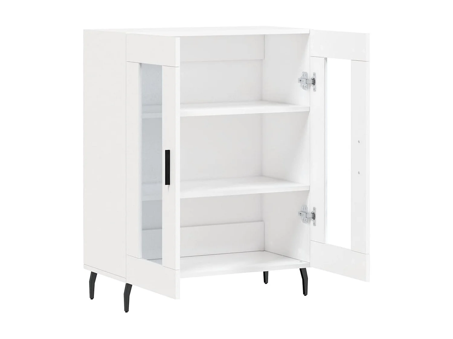 Buffet aparador cômoda armário unidade de armazenamento organizador cozinha sala sala 69,5 x 34 x 90 cm madeira trabalhada branca 02_0030446