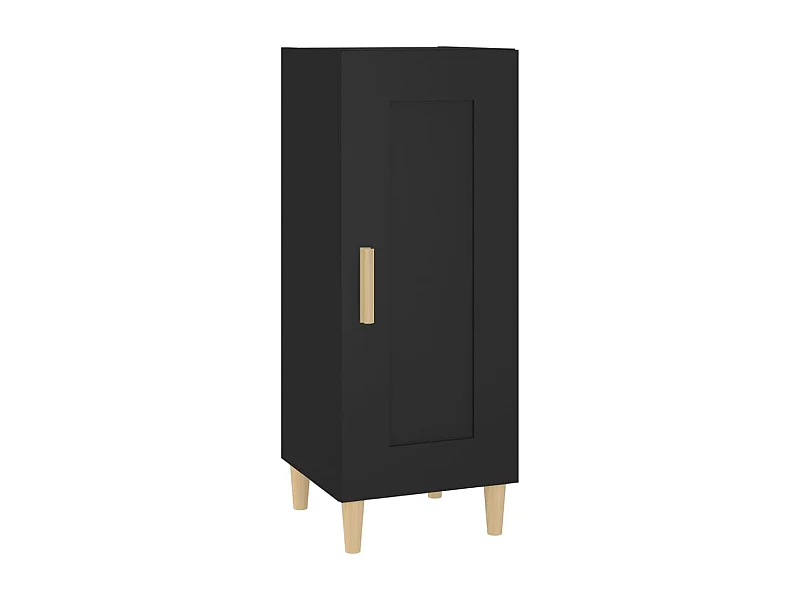 Credenza buffet cassettiera mobile contenitore organizer cucina soggiorno soggiorno 34,5 x 34 x 90 cm multistrato nero 02_0035875