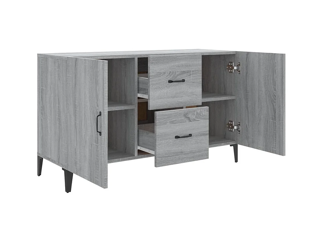 Credenza buffet cassettiera mobile contenitore organizer cucina soggiorno salonsonoma 100 x 36 x 60 cm pannelli compositi grigio 02_0036258